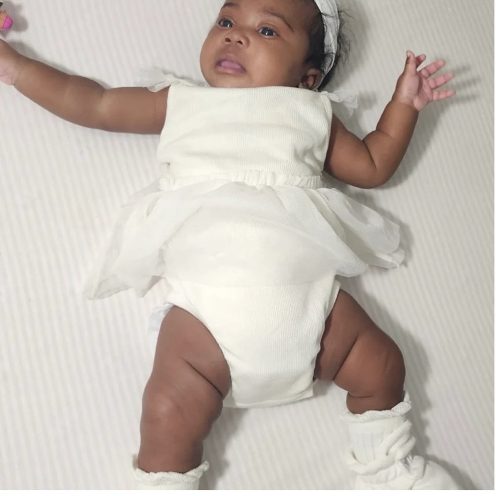 Elegant White Baby Dress with Headband